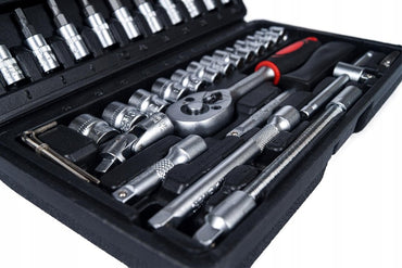 46 - osaline 1/4" padrunvõtmete komplekt – Torx, PH, HEX, SL – 10101 - Ostuklikk