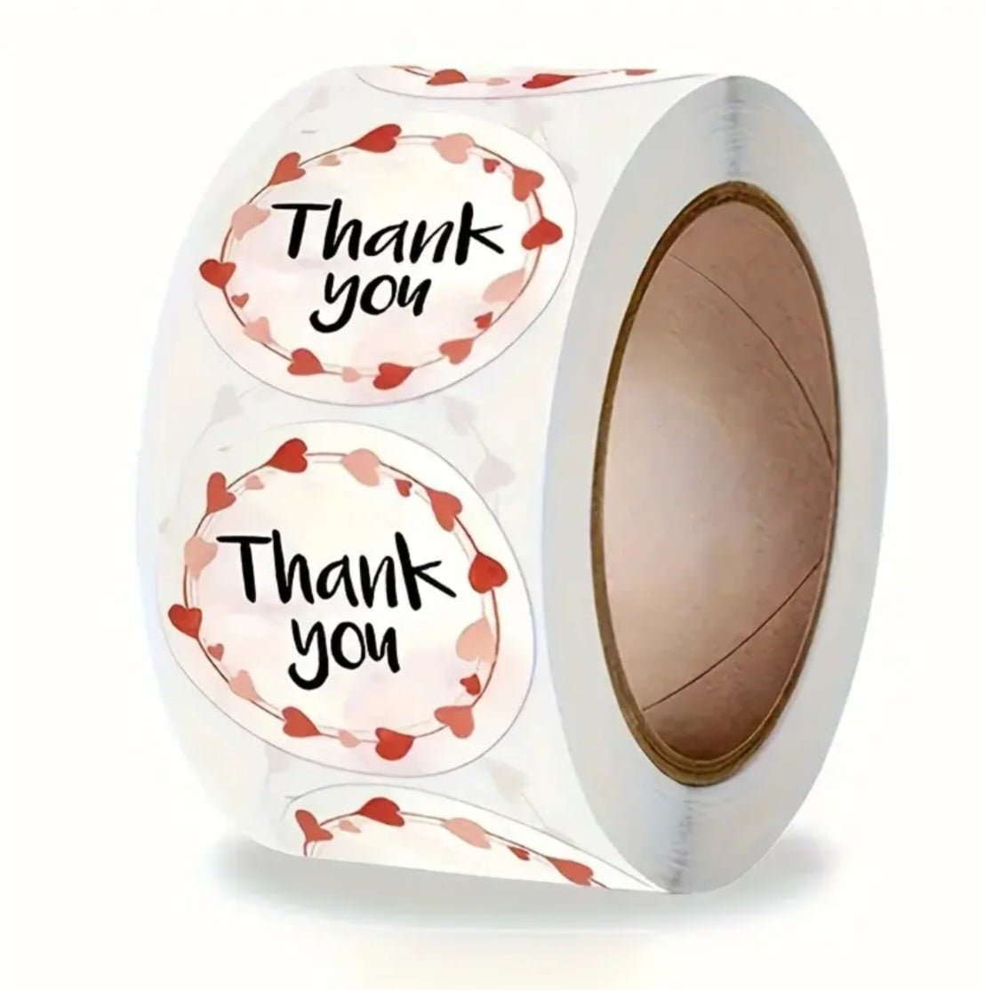 500 tk Südame 'Aitäh' Pitserkleebised - Täiuslikud Ümbrikutele, Kingituste Pakkimiseks & Peo Lemmikutele - Ostuklikk