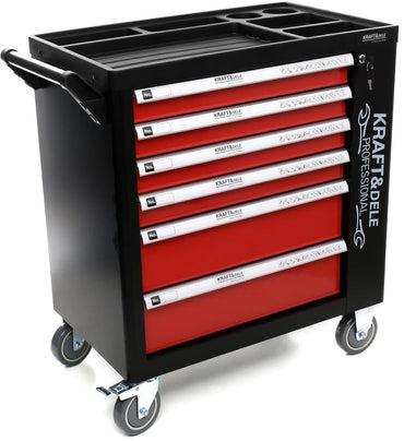 KRAFT&DELE KD362 tööriistakapp 263 - osaline – lukuga, ratastel - Ostuklikk