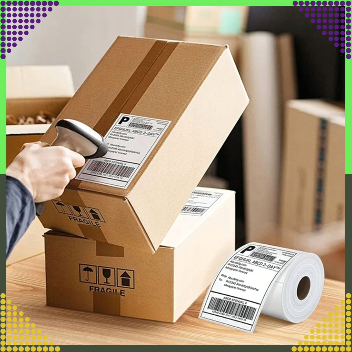 Termokleepsetiketid 100x150 mm, 500 tk (perforeeritud) - Ostuklikk