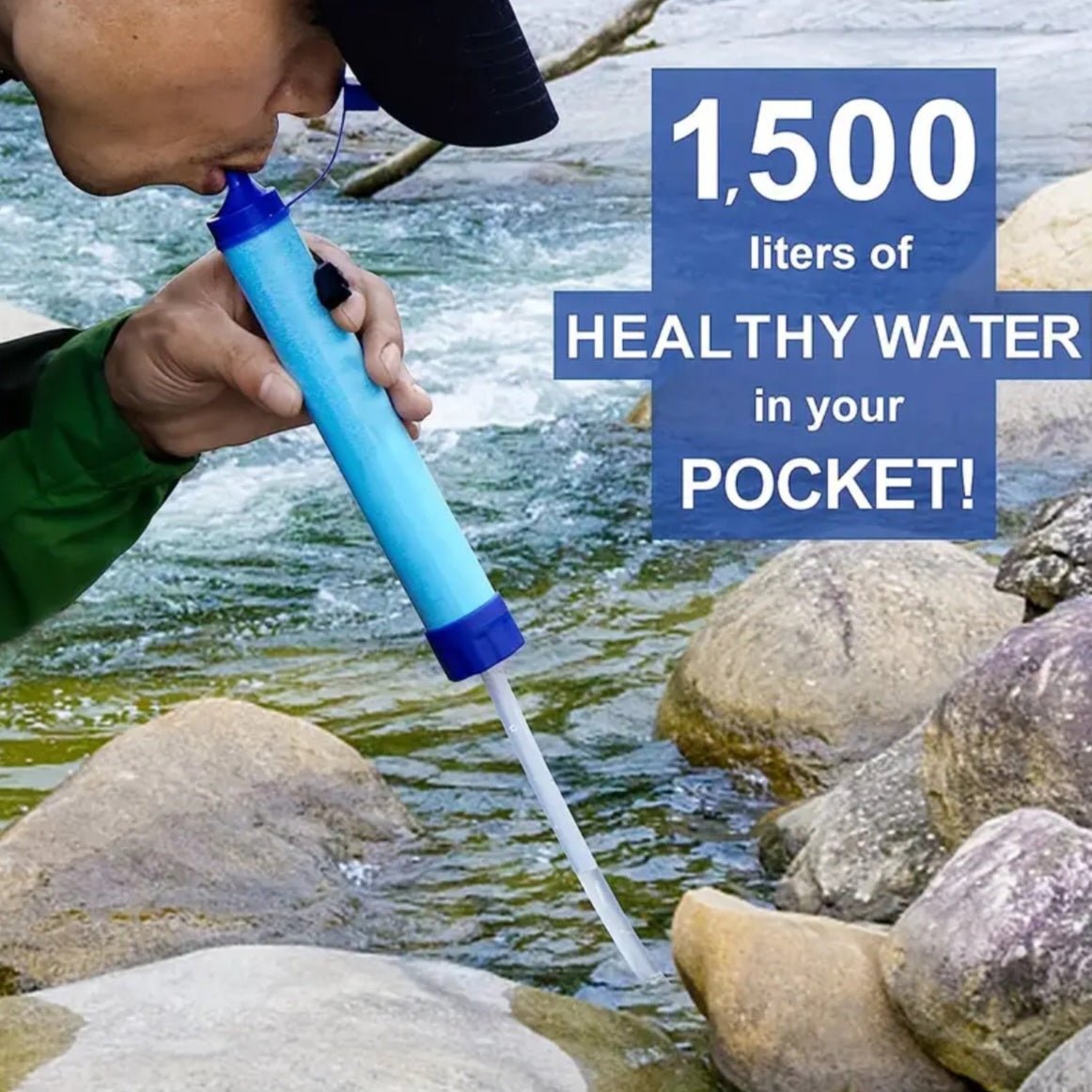 Tõhus veefiltrisüsteem - ideaalne ellujäämiseks, telkimiseks ja matkamisteks loodud veepuhastaja.