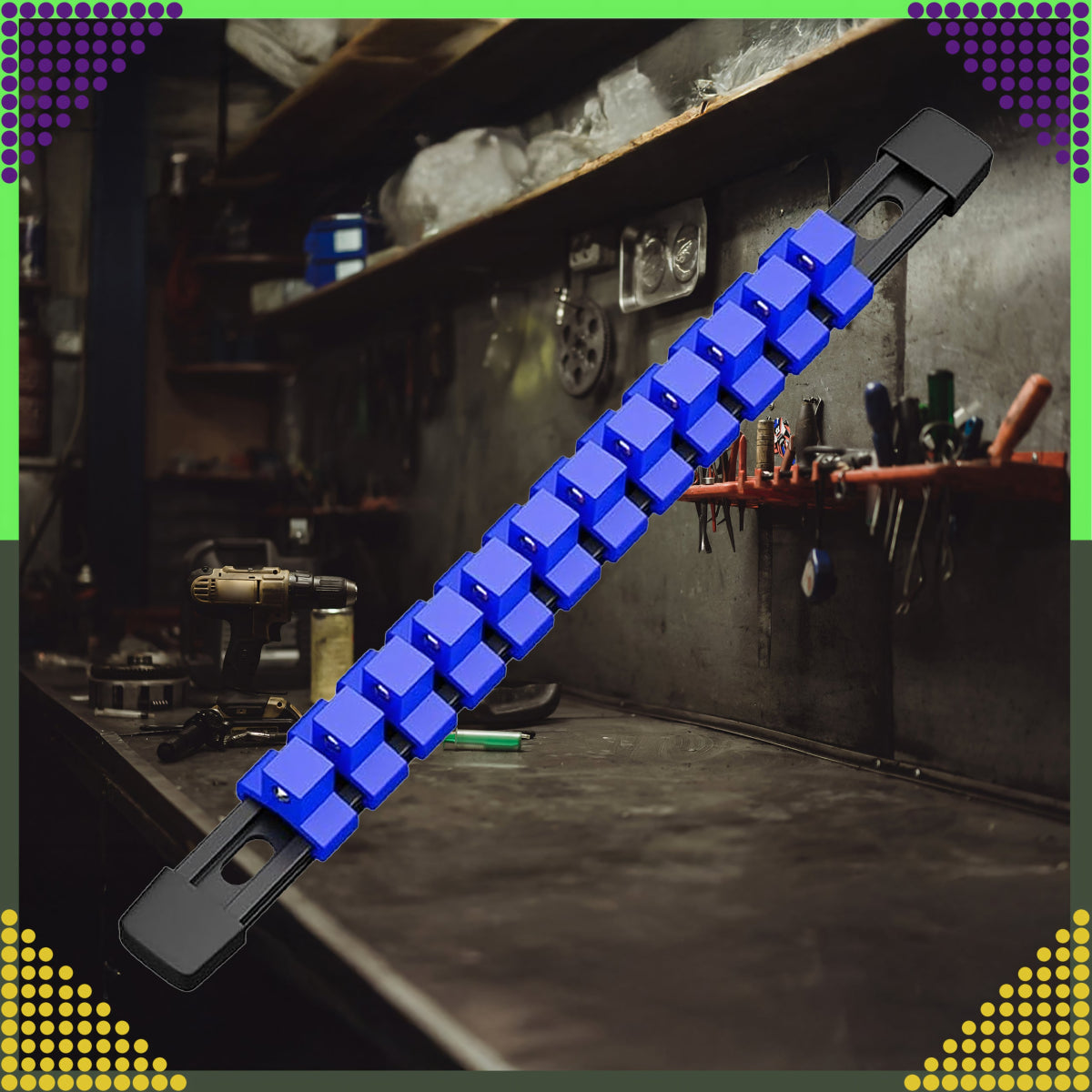 1/2" padrunvõtmete siin - ehk padruniirööbashoidik – 12 kohta - Ostuklikk