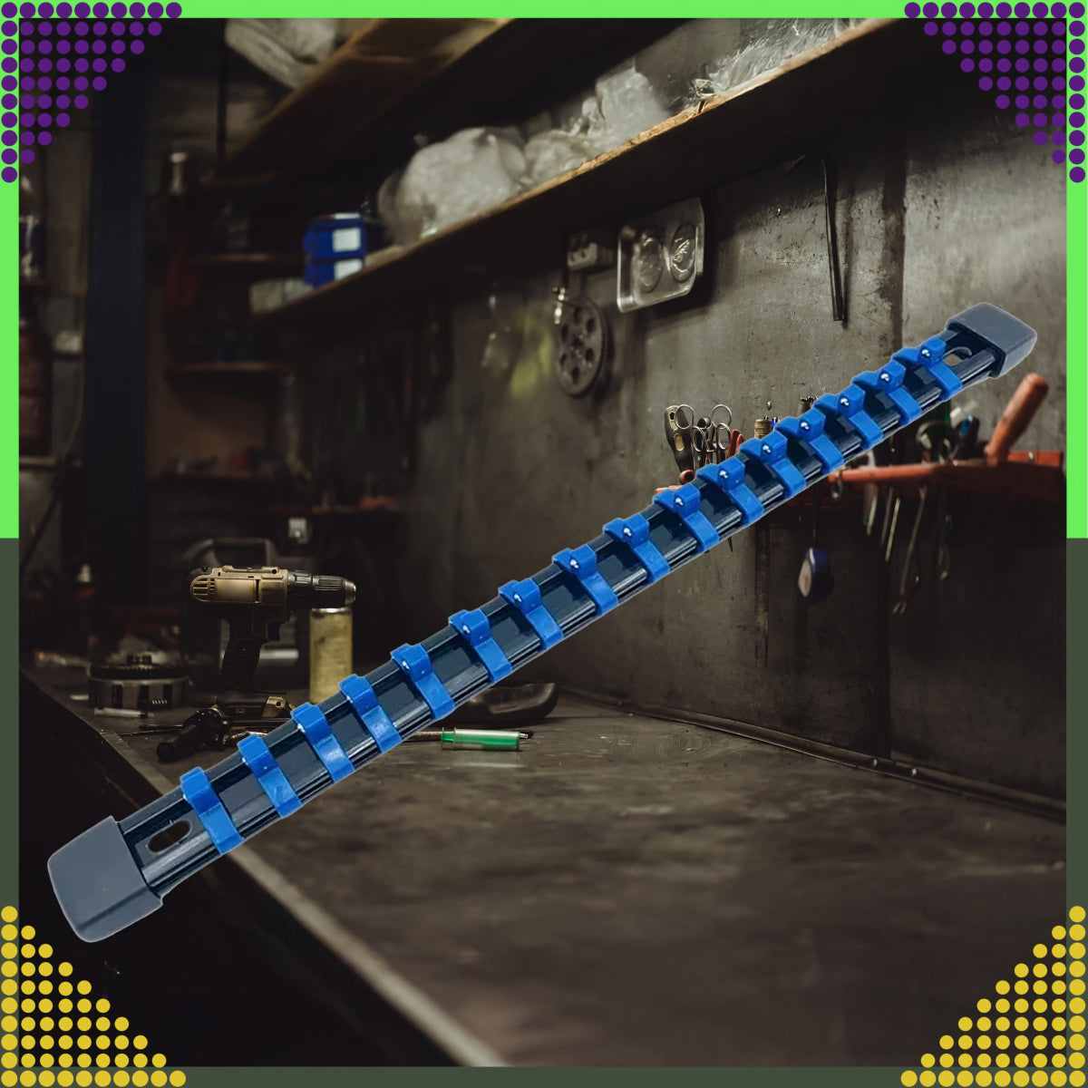 1/4" padrunvõtmete siin - ehk klambrirööbashoidik – 16 kohta - Ostuklikk