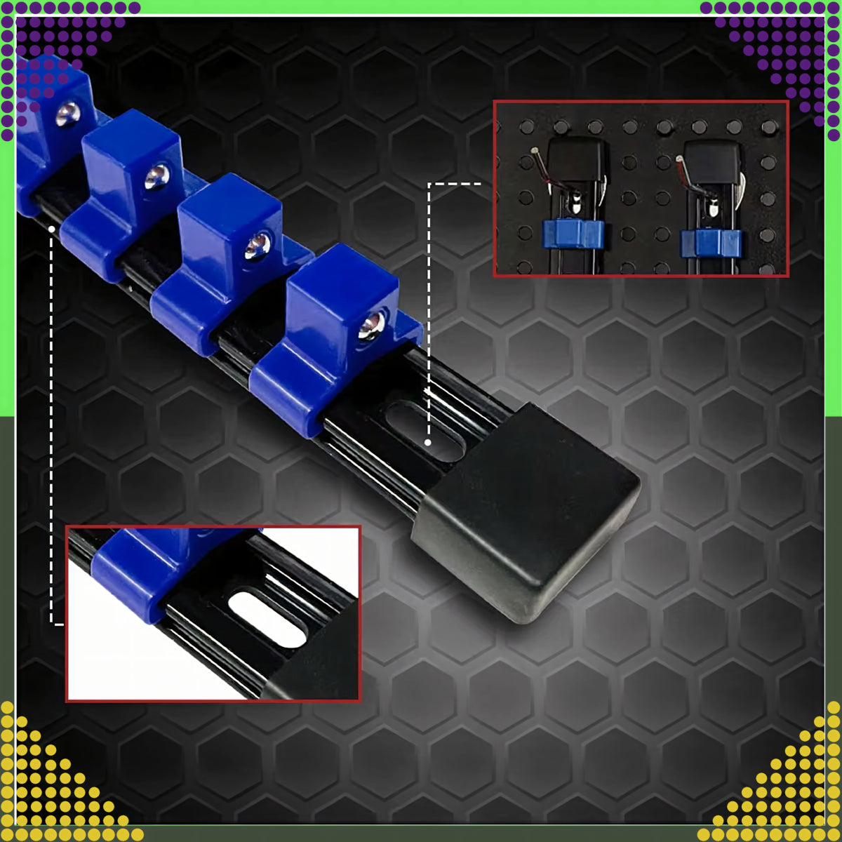 1/4" padrunvõtmete siin - ehk klambrirööbashoidik – 16 kohta - Ostuklikk