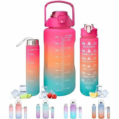 3in1 motiveerivate märgistustega joogipudelite komplekt – 2L + 0,9L + 0,3L - Ostuklikk
