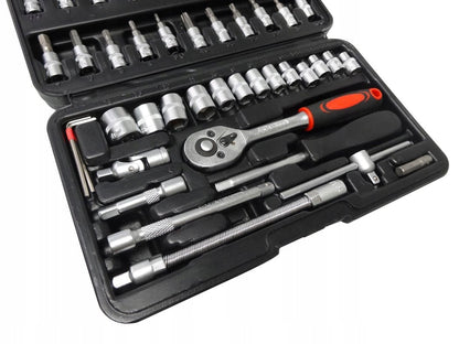 46 - osaline 1/4" padrunvõtmete komplekt – Torx, PH, HEX, SL – 10101 - Ostuklikk