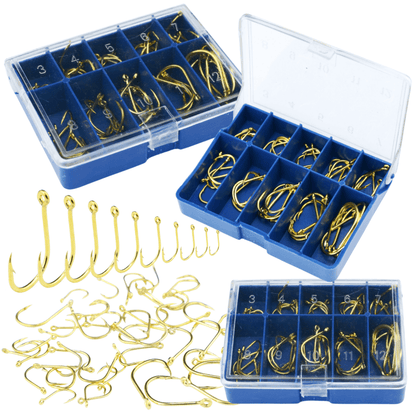 50 - osaline aasaga õngekonksude komplekt, 10 suurust, karbis - Ostuklikk