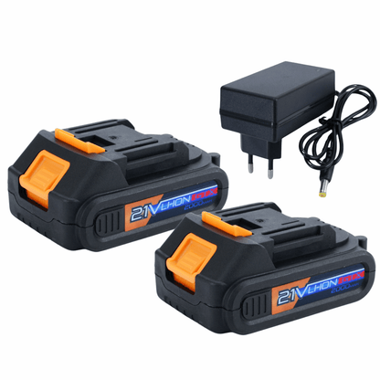 Akukettsaag 15 cm 21V 2Ah – mini kettsaag, käsitsi õlitus, 2 akut – BLACK 53739 - Ostuklikk