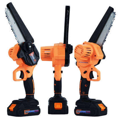 Akukettsaag 15 cm 21V 2Ah – mini kettsaag, käsitsi õlitus, 2 akut – BLACK 53739 - Ostuklikk