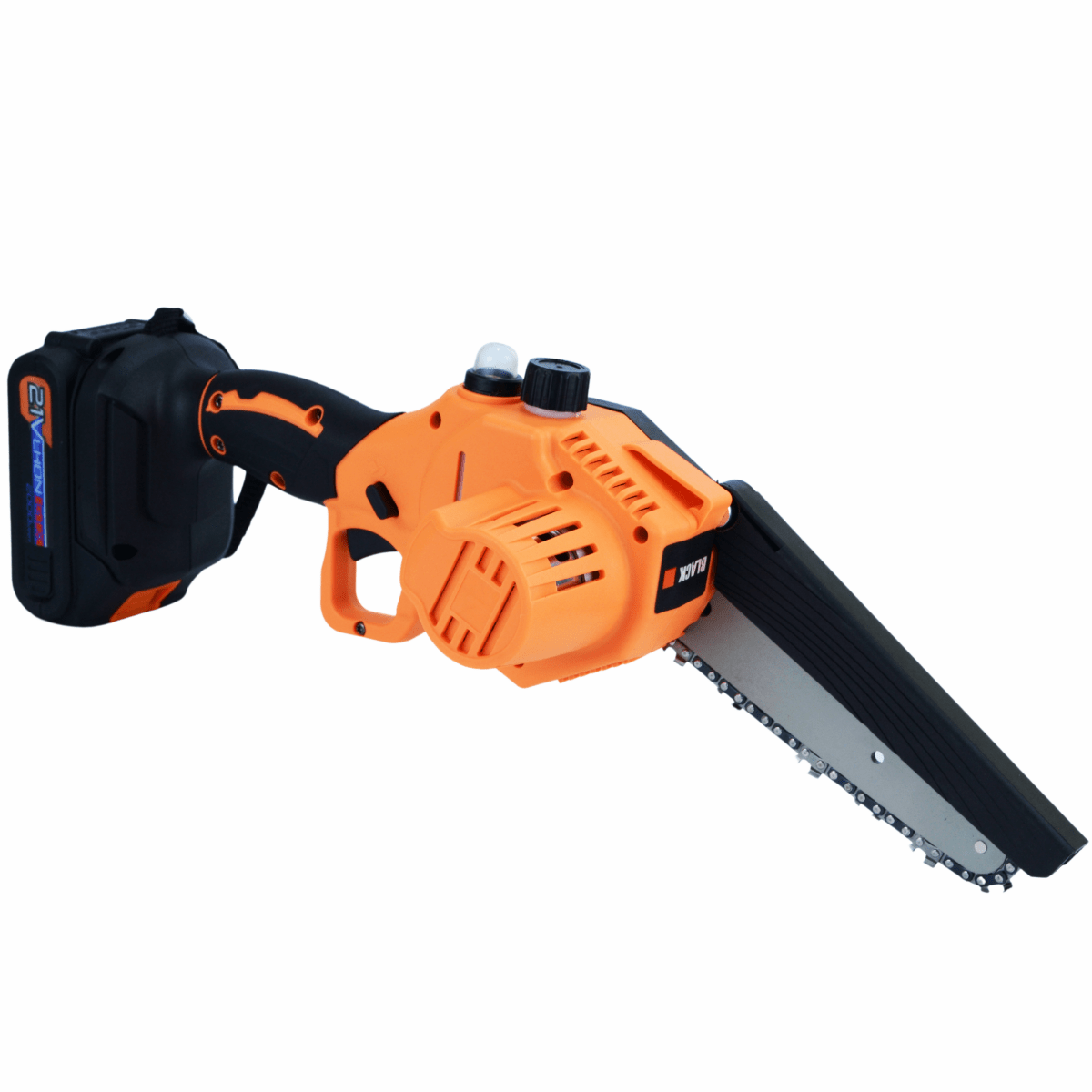 Akukettsaag 15 cm 21V 2Ah – mini kettsaag, käsitsi õlitus, 2 akut – BLACK 53739 - Ostuklikk