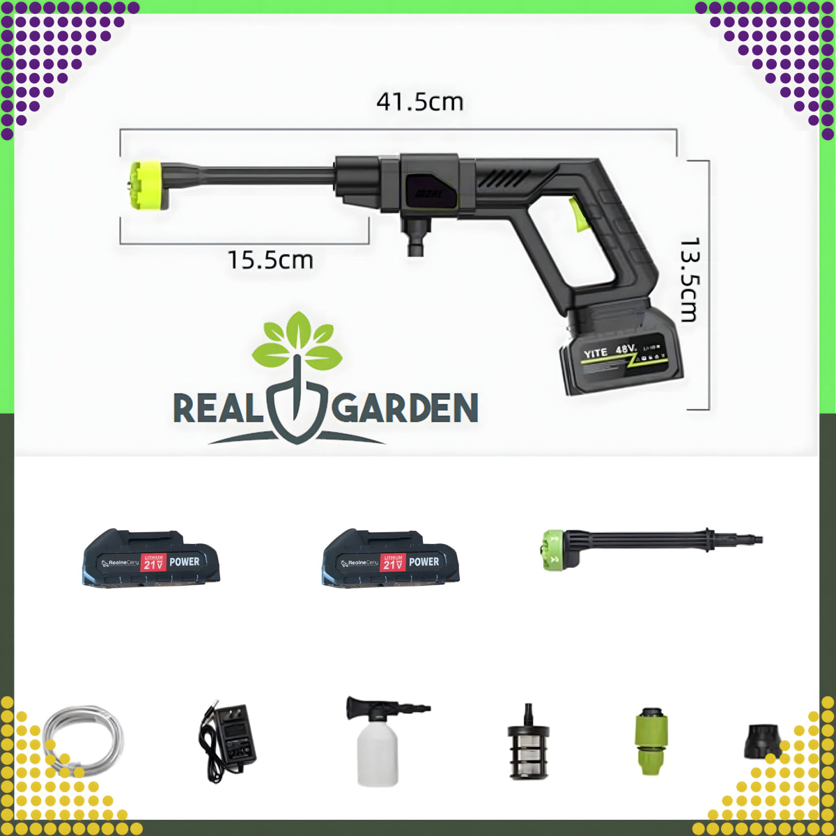 Akutoitega survepesur 21V, 30 bar, 300 W – 2 akut komplektis - Ostuklikk