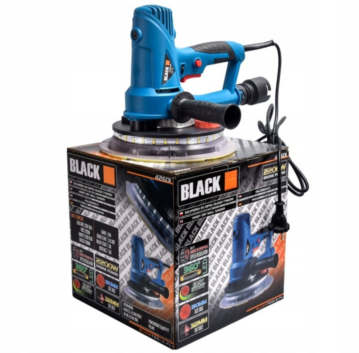 BLACK`i 2200W LED Kipsplaadilihvija – 6 tasuta lihvpaberit - Ostuklikk