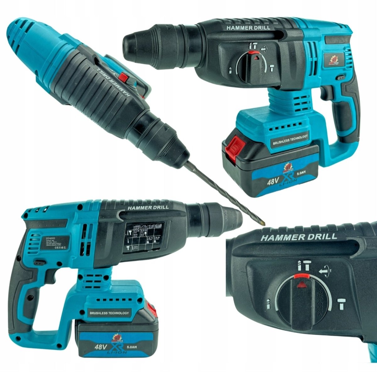 BULL - TECH BT5018XL 48V* 4 - in - 1 akukomplekt: kruvikeeraja, lööktrell, nühklihvija, mutrikeeraja - Ostuklikk