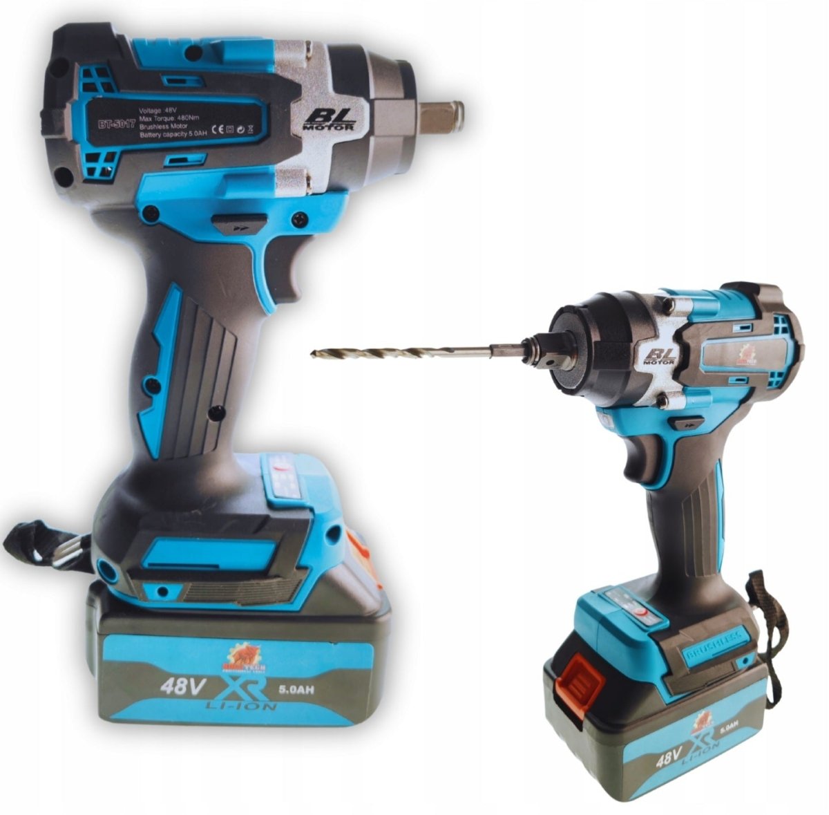 BULL - TECH BT5018XL 48V* 4 - in - 1 akukomplekt: kruvikeeraja, lööktrell, nühklihvija, mutrikeeraja - Ostuklikk