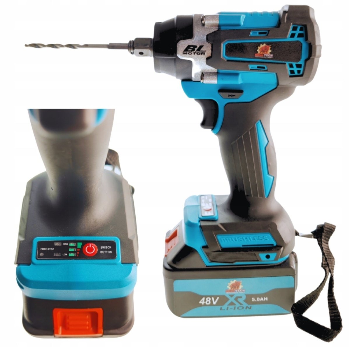 BULL - TECH BT5018XL 48V* 4 - in - 1 akukomplekt: kruvikeeraja, lööktrell, nühklihvija, mutrikeeraja - Ostuklikk