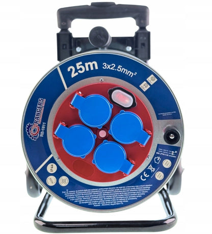 Ehitus - /aianduspikendusjuhe trumlil 25 m, 3×2,5 mm², metalltrummel (IP44) - Ostuklikk