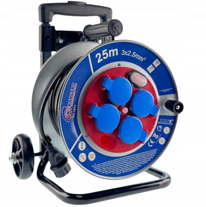 Ehitus - /aianduspikendusjuhe trumlil 25 m, 3×2,5 mm², metalltrummel (IP44) - Ostuklikk