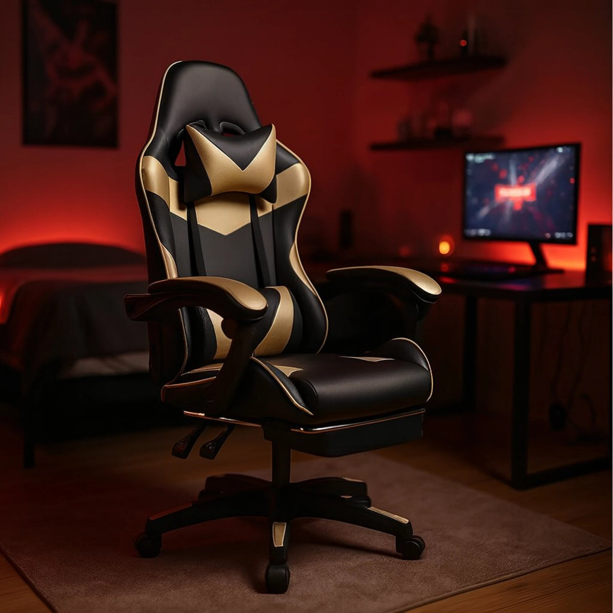 Gaming - kontoritool jalatoega kuni 150 kg - Ostuklikk