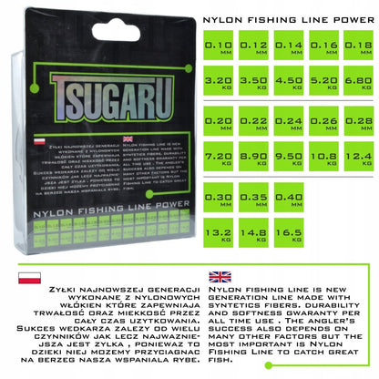 Hokkaido Tsugaru monofiilne kalastusnöör 0,30mm, 150m, 13kg, värvitu - Ostuklikk