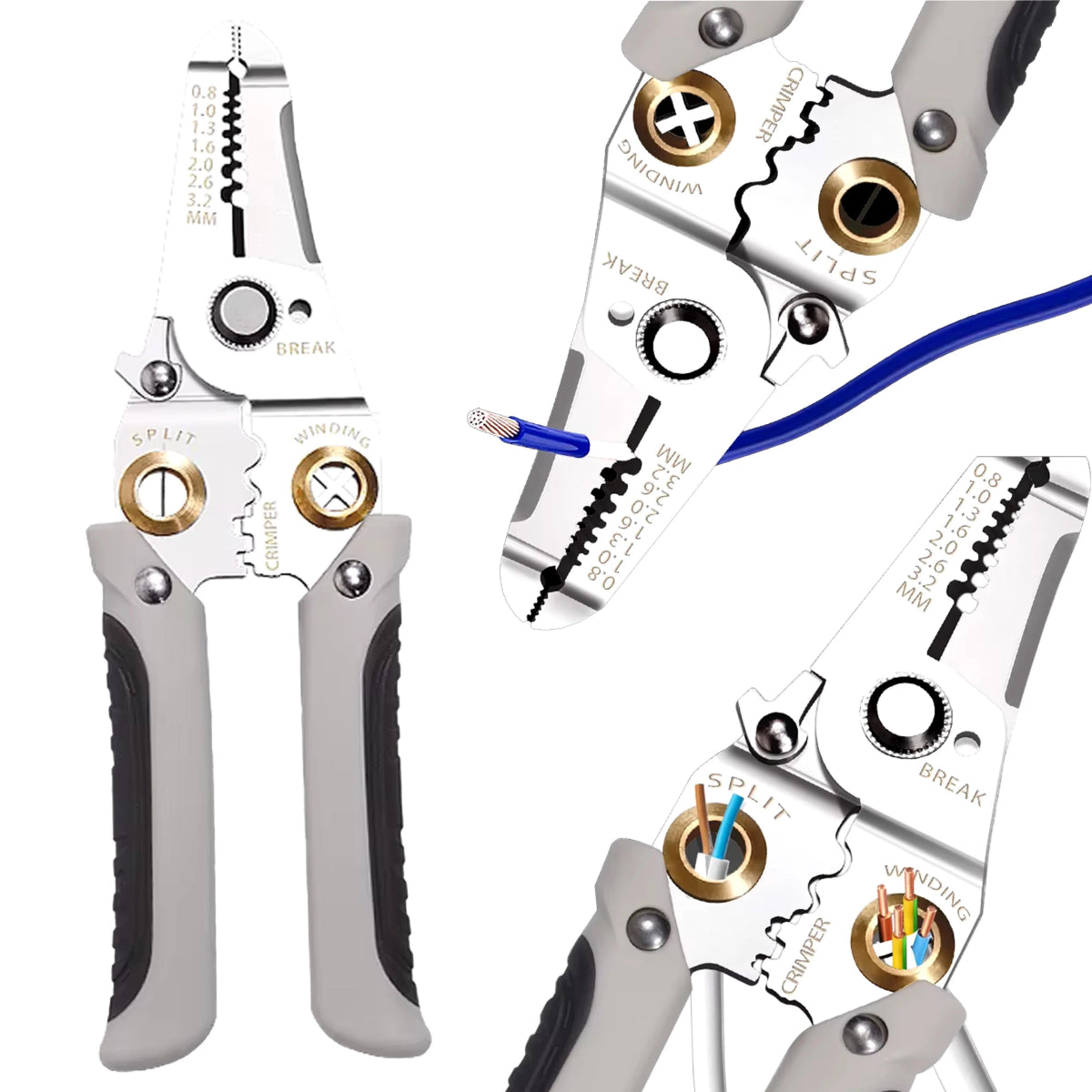Isolatsiooni eemaldamise ja krimpimistangid 0,8–3,2 mm – 7 - in - 1 - Ostuklikk