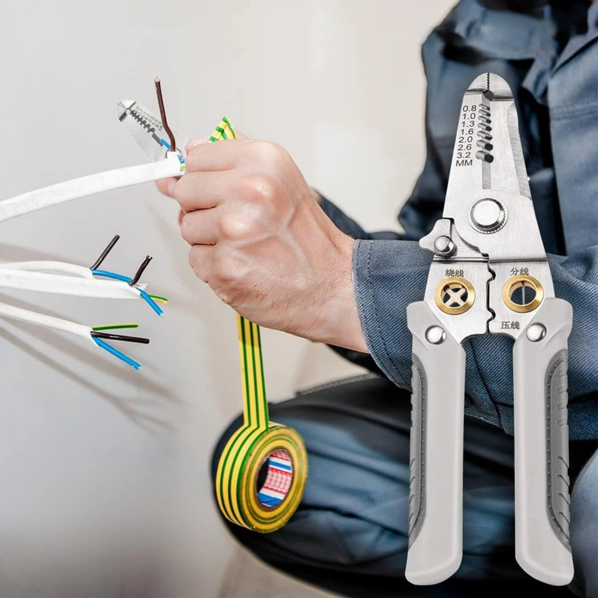 Isolatsiooni eemaldamise ja krimpimistangid 0,8–3,2 mm – 7 - in - 1 - Ostuklikk