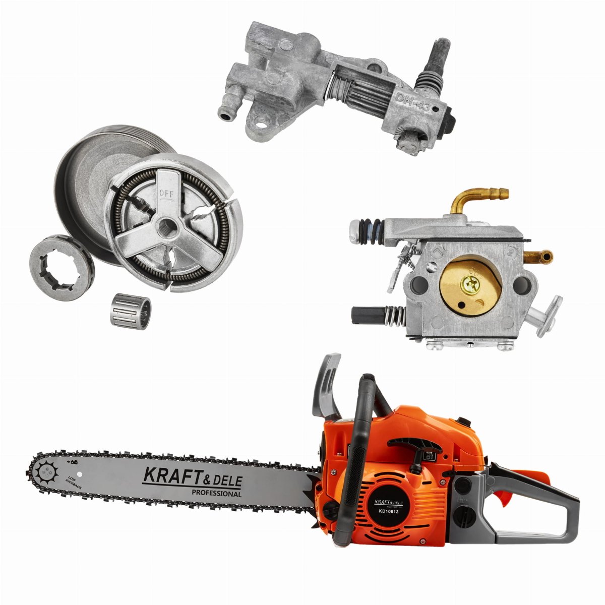KRAFT&DELE KD10613 bensiinimootoriga kettsaag 5,9 hj – 16"/18" - Ostuklikk
