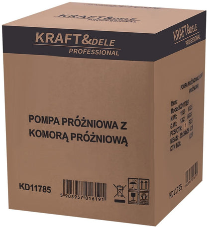 KRAFT&DELE KD11785 vaakumpump koos vaakumkambriga – 100 l/min, 5 Pa - Ostuklikk