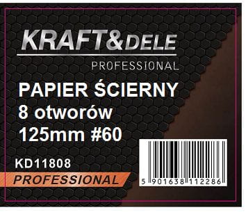 KRAFT&DELE KD11808 liivapaberikettad 125 mm P60, 50 tk (takjakinnitus) - Ostuklikk