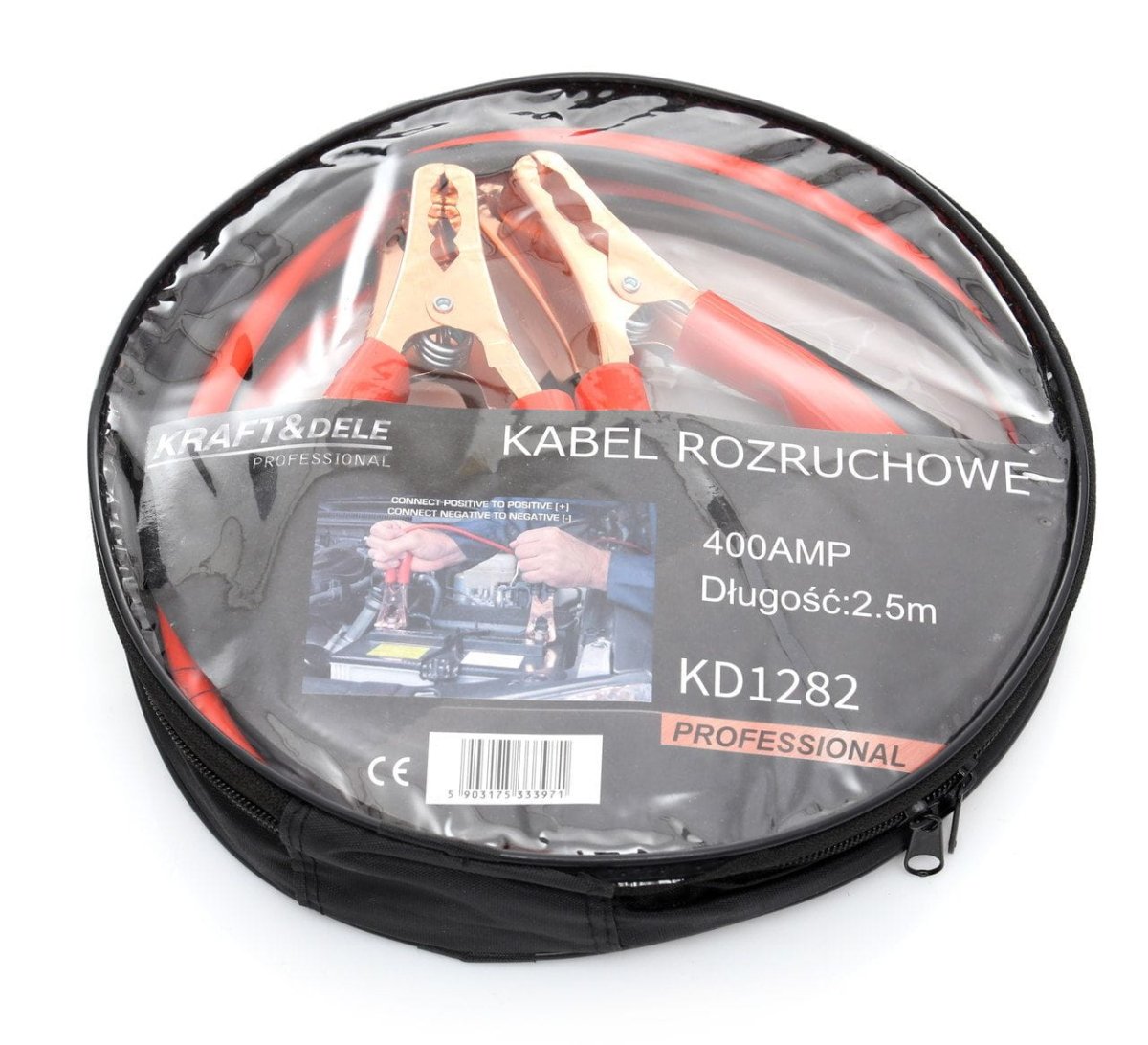 KRAFT&DELE KD1282 käivituskaablid 400 A, 2,5 m (kandekotiga) - Ostuklikk