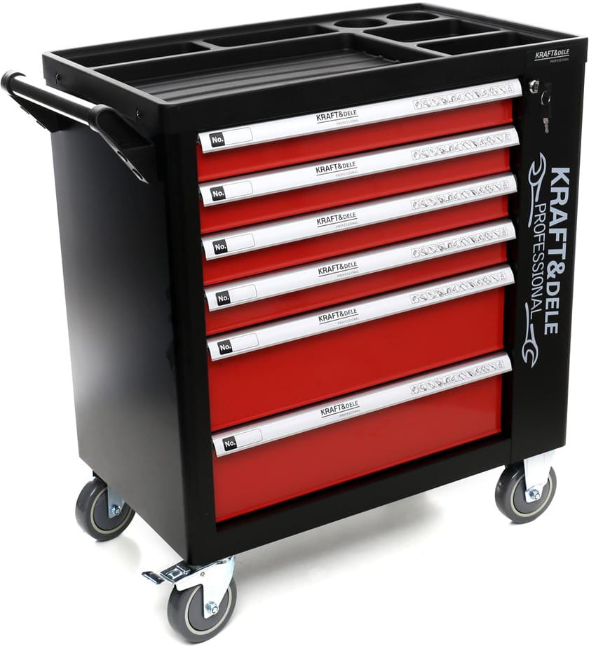 KRAFT&DELE KD362 tööriistakapp 263 - osaline – lukuga, ratastel - Ostuklikk