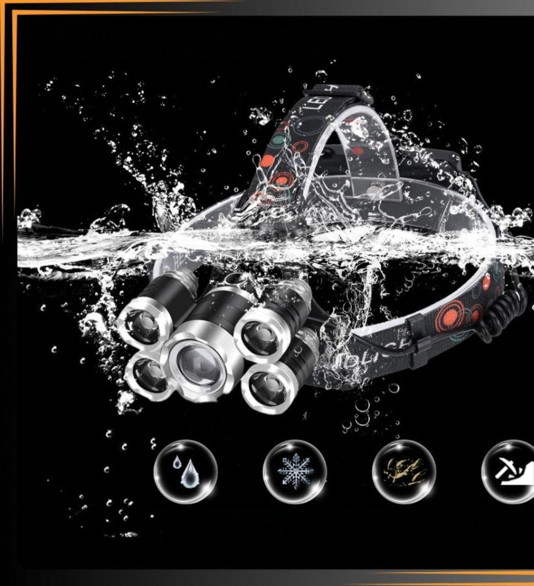 Laetav 5×LED pealamp IPX5, 2×18650, 5 režiimi (ARSA GO) - Ostuklikk