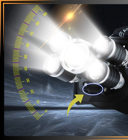 Laetav 5×LED pealamp IPX5, 2×18650, 5 režiimi (ARSA GO) - Ostuklikk