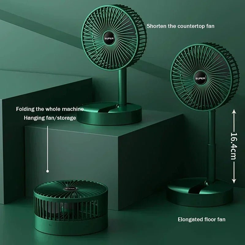 Laetav kokkupandav ventilaator – USB - C, kuni 10 h tööaeg - Ostuklikk