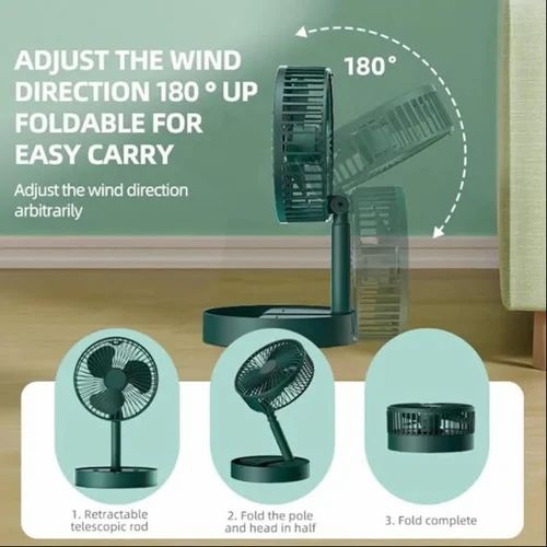 Laetav kokkupandav ventilaator – USB - C, kuni 10 h tööaeg - Ostuklikk
