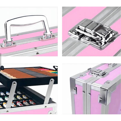 Laste kunstikomplekt 145 osa roosas kohvris - Ostuklikk