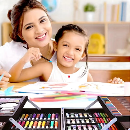 Laste kunstikomplekt 145 osa roosas kohvris - Ostuklikk