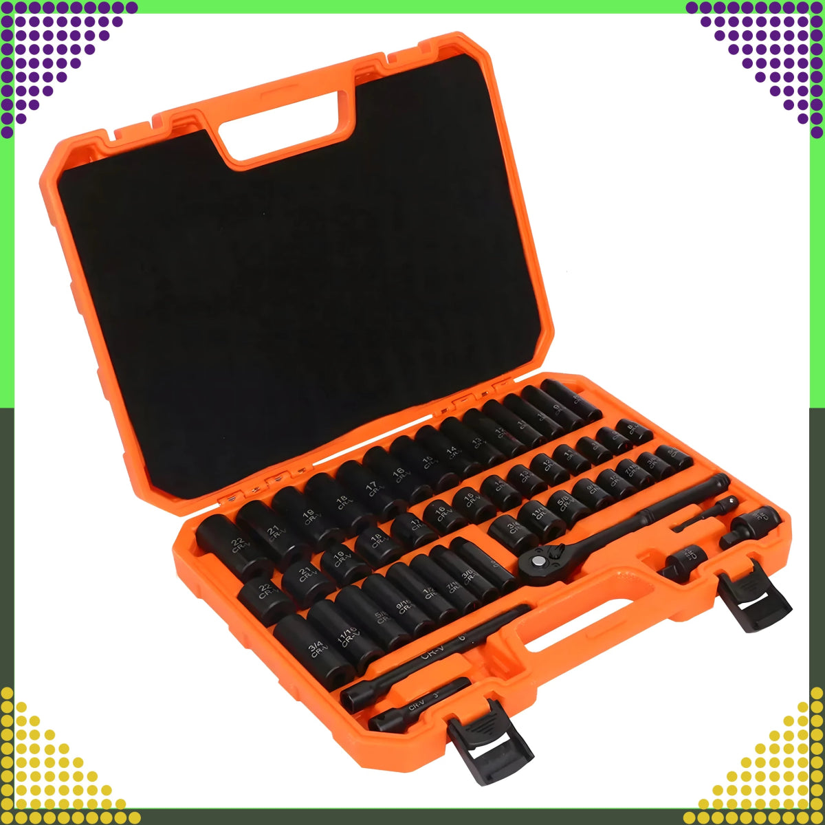 Lööktopsikute ja padrunvõtmete komplekt 3/8'', 50 osa - Ostuklikk