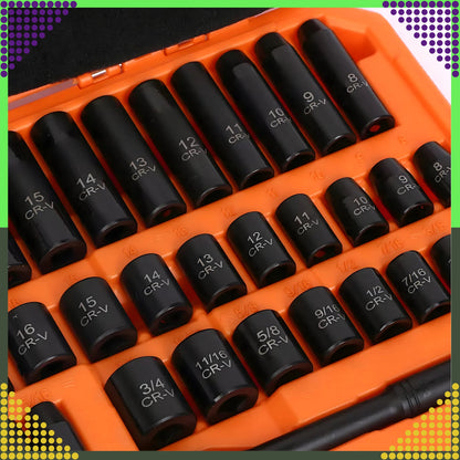 Lööktopsikute ja padrunvõtmete komplekt 3/8'', 50 osa - Ostuklikk