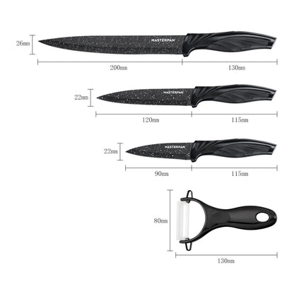 Masterpan 4 - osaline mustade nugade komplekt valgete täppidega - Ostuklikk
