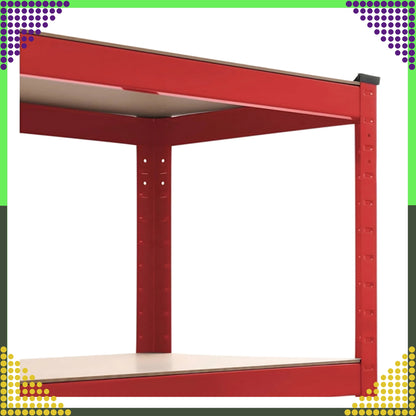 Metallriiul 180x90x40 cm, punane – 5 riiulit, 875 kg - Ostuklikk