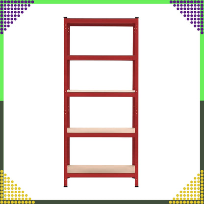 Metallriiul 180x90x40 cm, punane – 5 riiulit, 875 kg - Ostuklikk