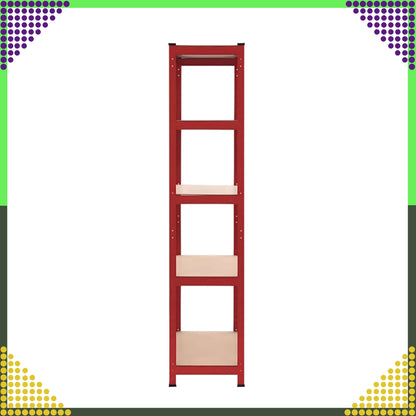 Metallriiul 180x90x40 cm, punane – 5 riiulit, 875 kg - Ostuklikk