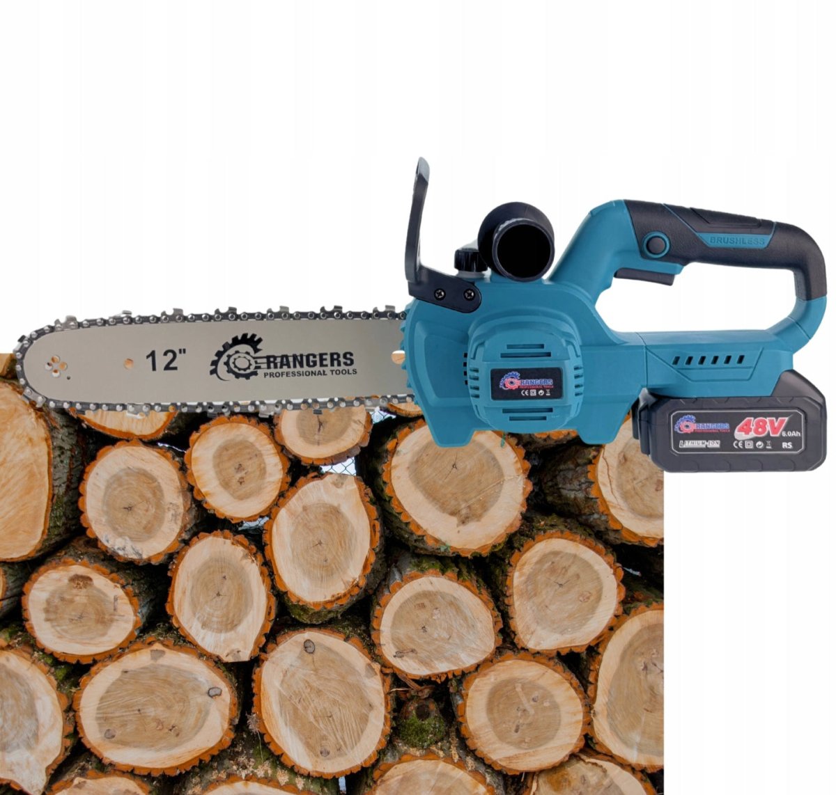 RANGERS juhtmeta kettsaag 12" 48V, 2×6Ah, harjadeta - Ostuklikk
