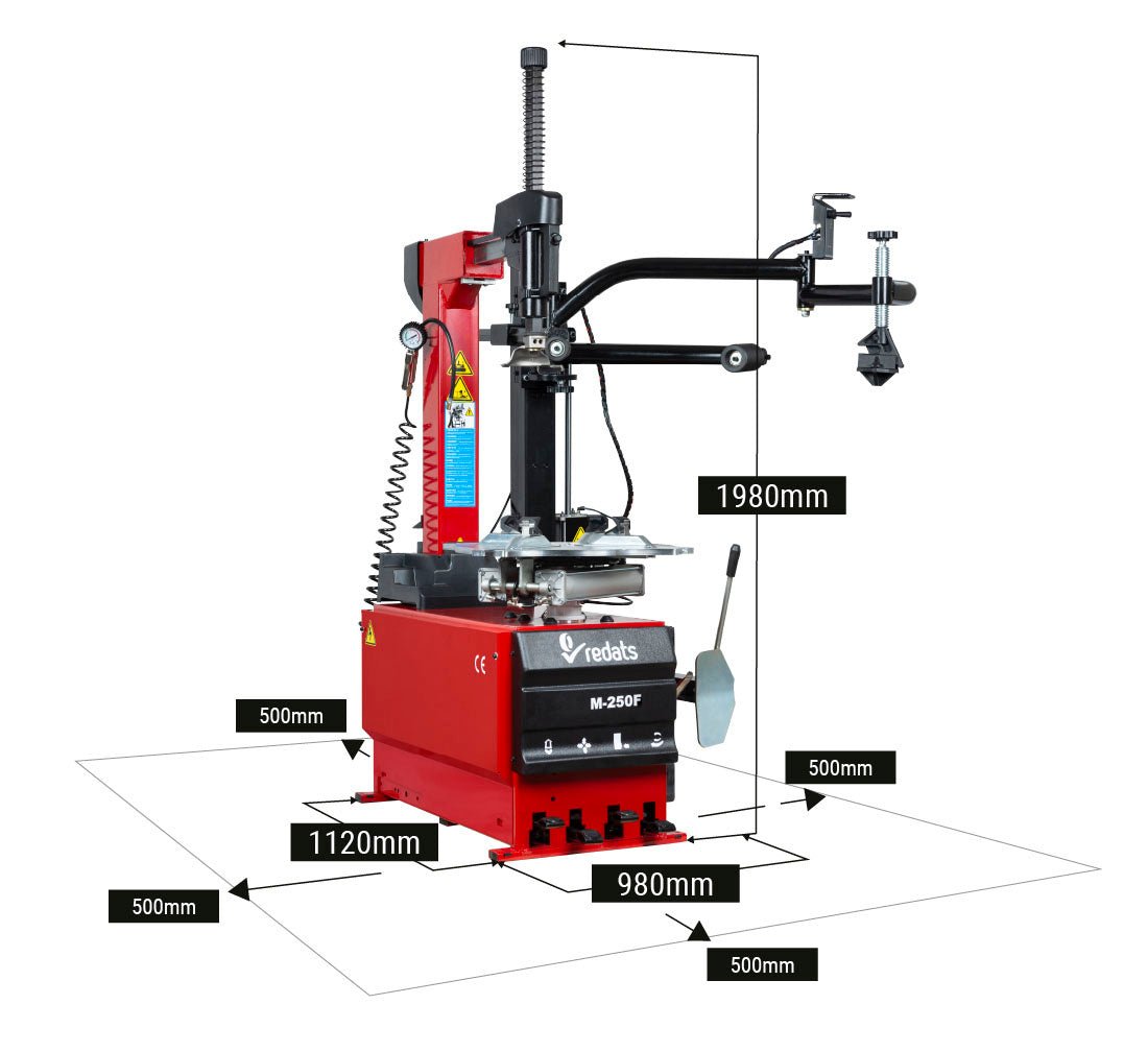 REDATS M - 250F - 3D2 automaatne rehvivahetuspink 230V, Runflat, 12–26″ - Ostuklikk
