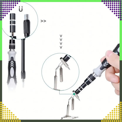 Täpsus - kruvikeerajate komplekt 115 - osaline – Torx, PH, PZ, Hex, Bitid + abivahendid - Ostuklikk