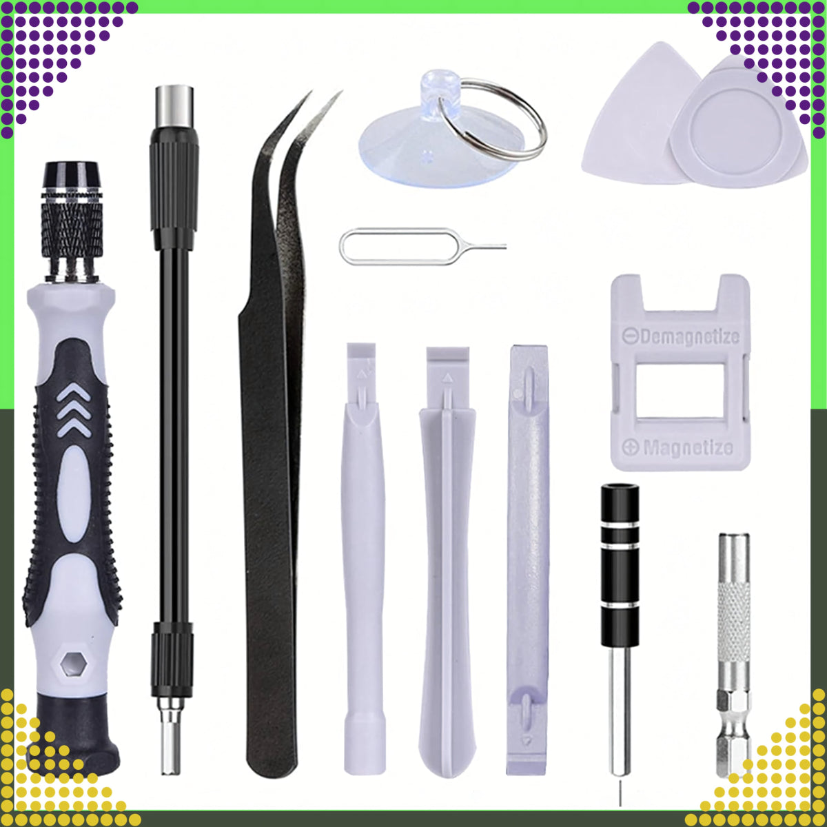 Täpsus - kruvikeerajate komplekt 115 - osaline – Torx, PH, PZ, Hex, Bitid + abivahendid - Ostuklikk
