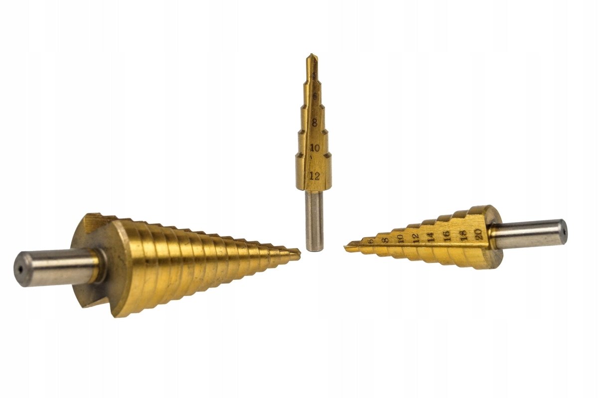 Titaaniga kaetud koonuspuuride komplekt 3 tk, 4–32 mm - Ostuklikk