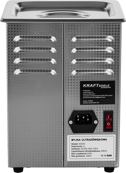 Ultrasoniline puhastusvann 2L KD500 (Kraft&Dele) - Ostuklikk